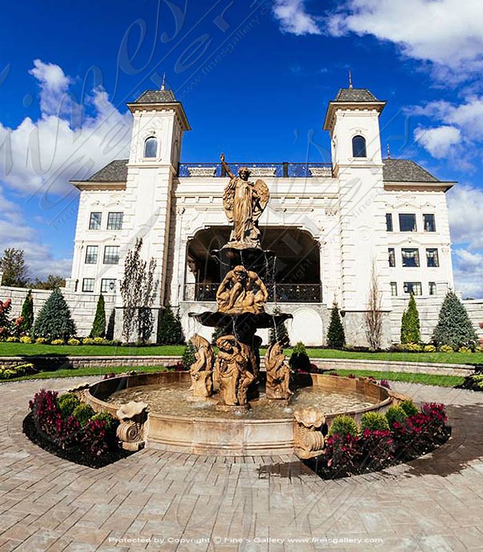 Monumental Grecian Marble Fountain