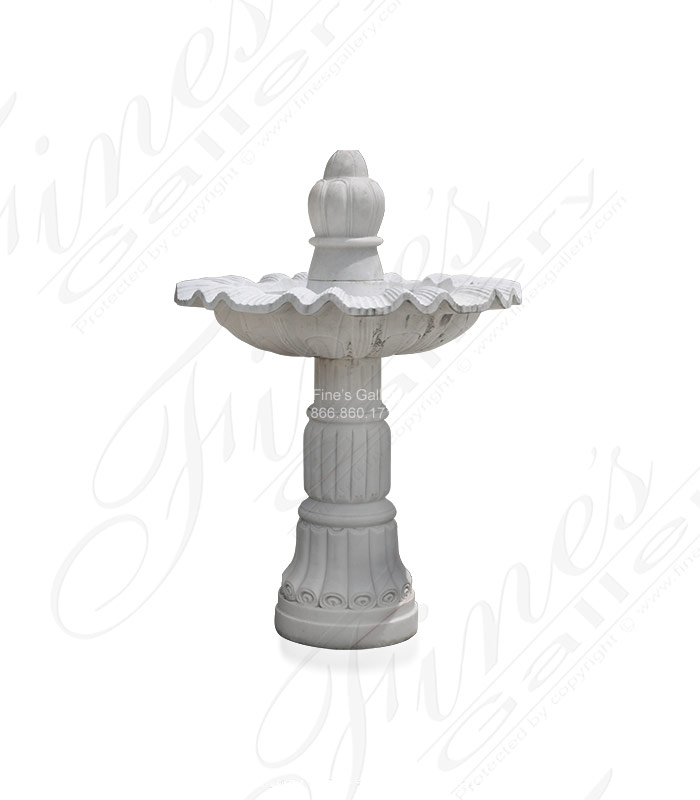 White Marble Pedestal Fountain