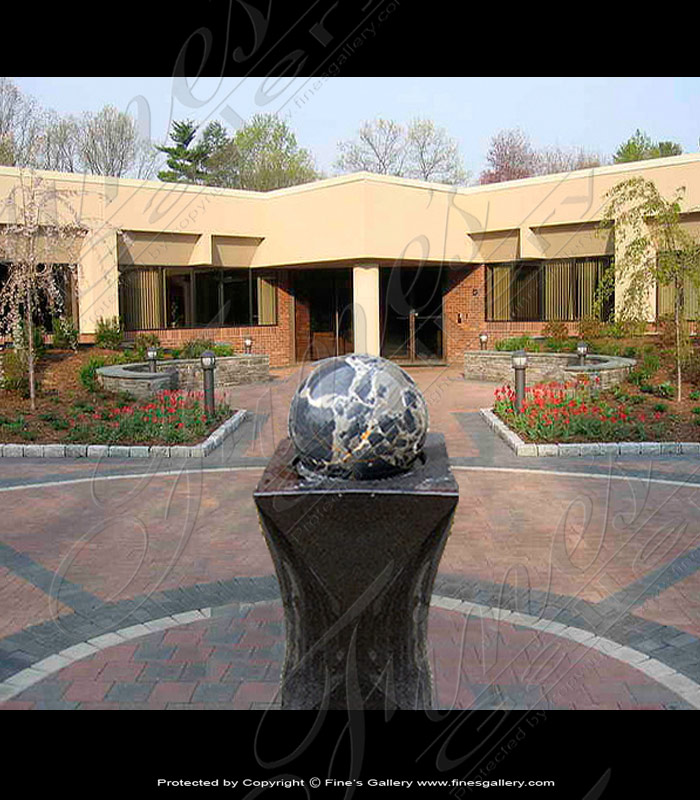 Black Sphere Marble Fountain