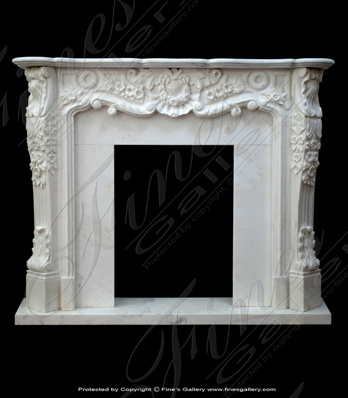 White Marble Fireplace