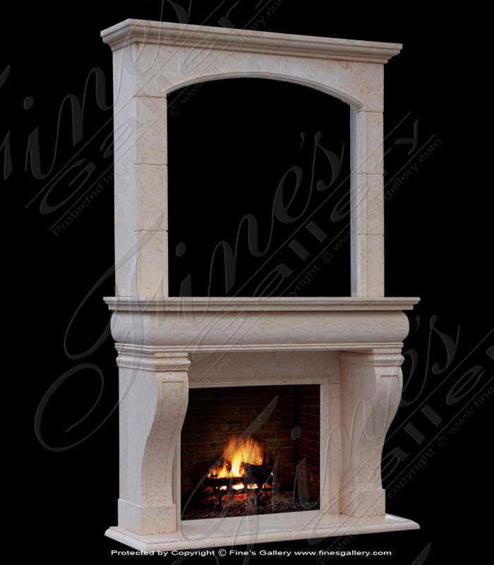 Marble Fireplace and Over Mantel