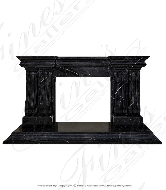 Marquina Marble Fireplace Mantel