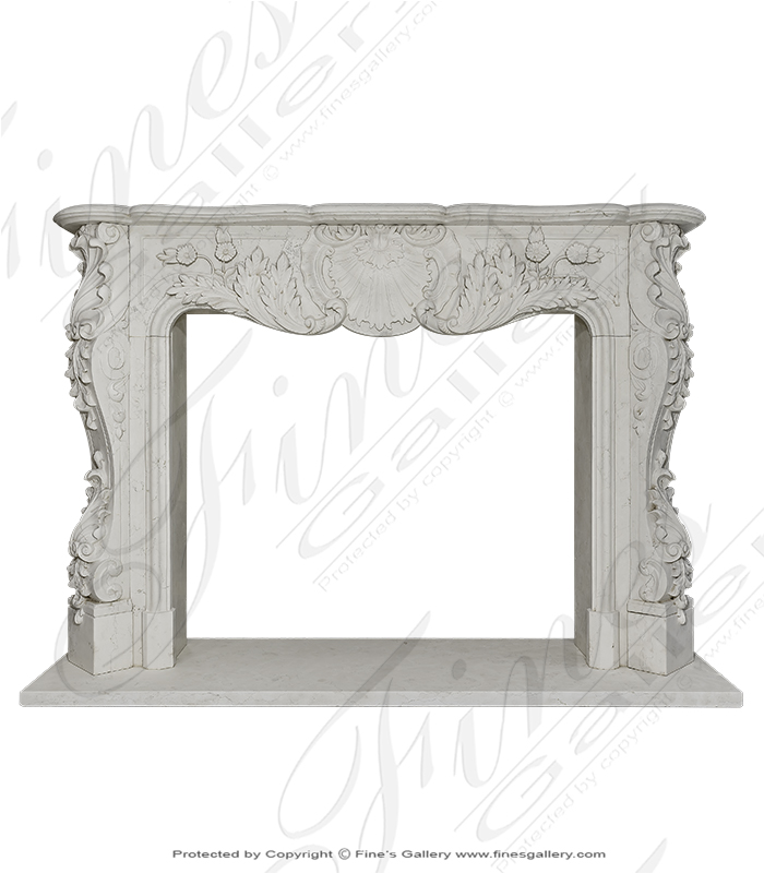 Bianco Perlino French Versailles Fireplace