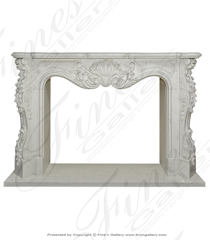 Bianco Perlino Marble Fireplace