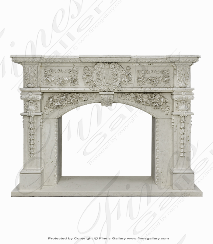Ornate Marble Fireplace Surround
