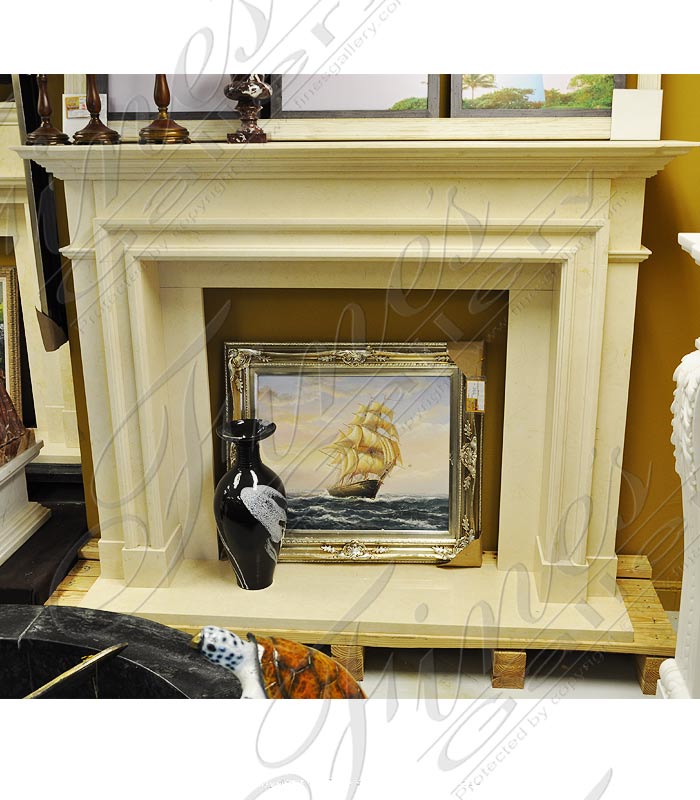 Cream Marble Fireplace