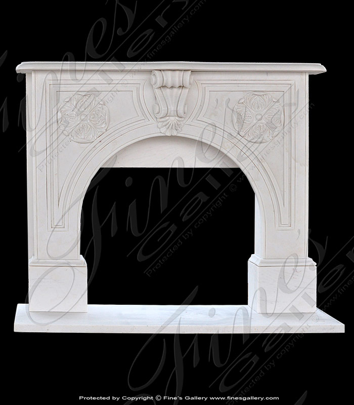 Arched Marble Fireplace