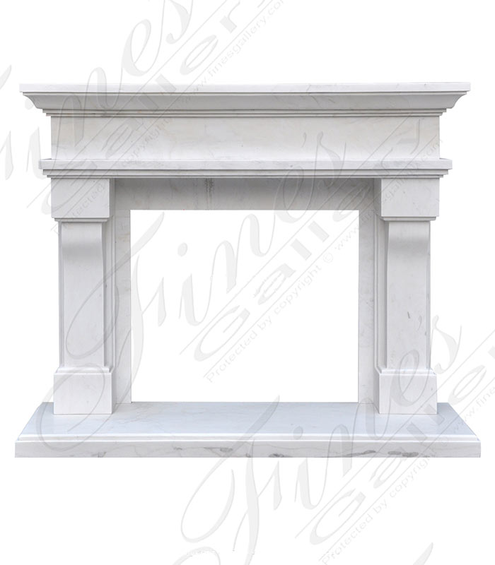 Transitional White Marble Fire