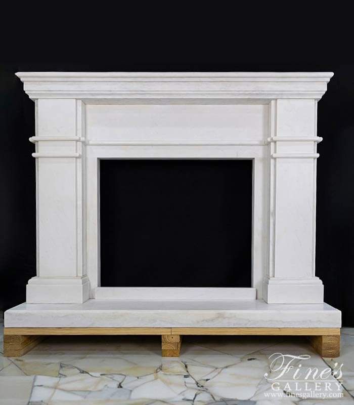 Contemporary Statuary White Mantel