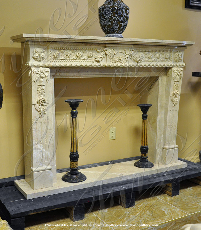 Crema Marble Fireplace