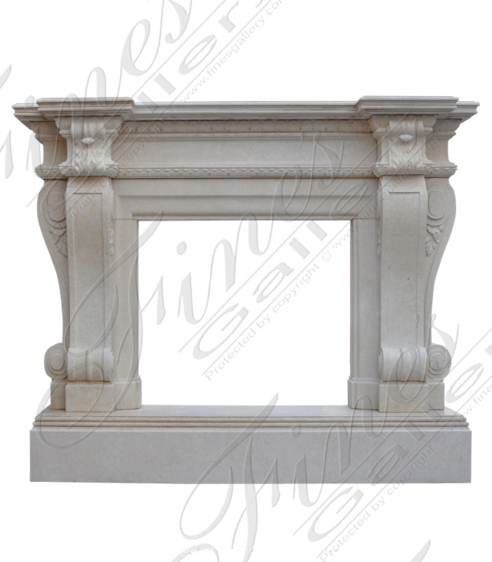 Oversized Tuscan Mantel in Galala Marble