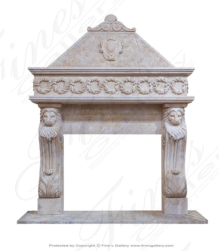Majestic Light Travertine Fireplace Mantel
