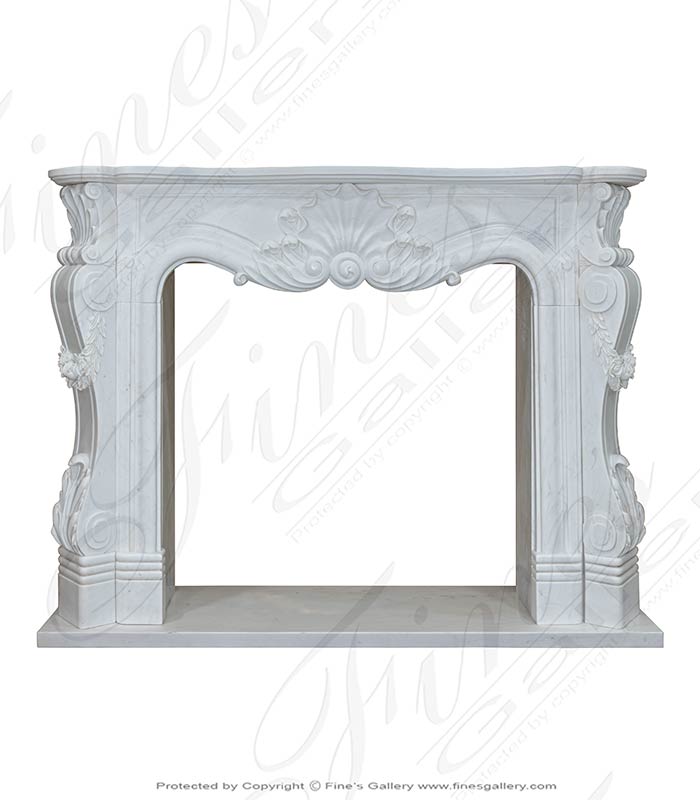 Pristine French Marble Fireplace