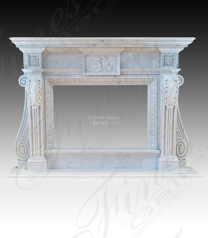 Stunning Italian Marble Fireplace