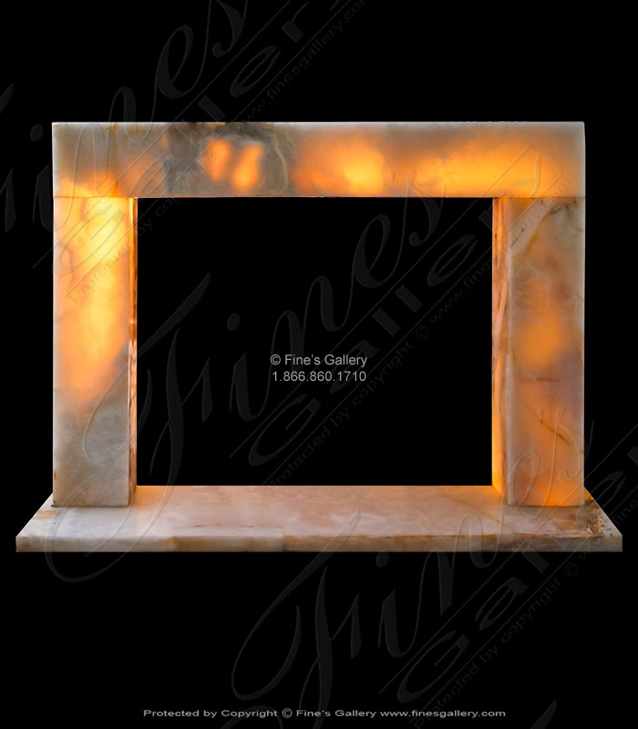 Translucent Modern Onyx Fireplace Mantel