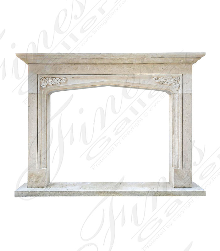 Gothic Style Mantel carved in French Limestone