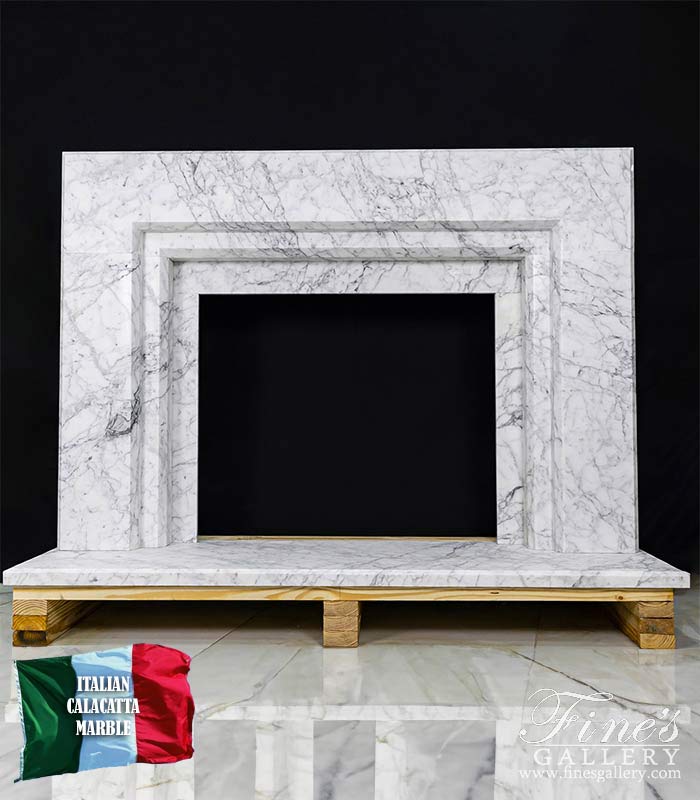 Modern Italian Calacatta Marble Surround 