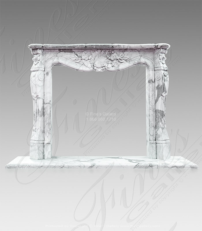 Italian Calacatta French Marble Fireplace Surround