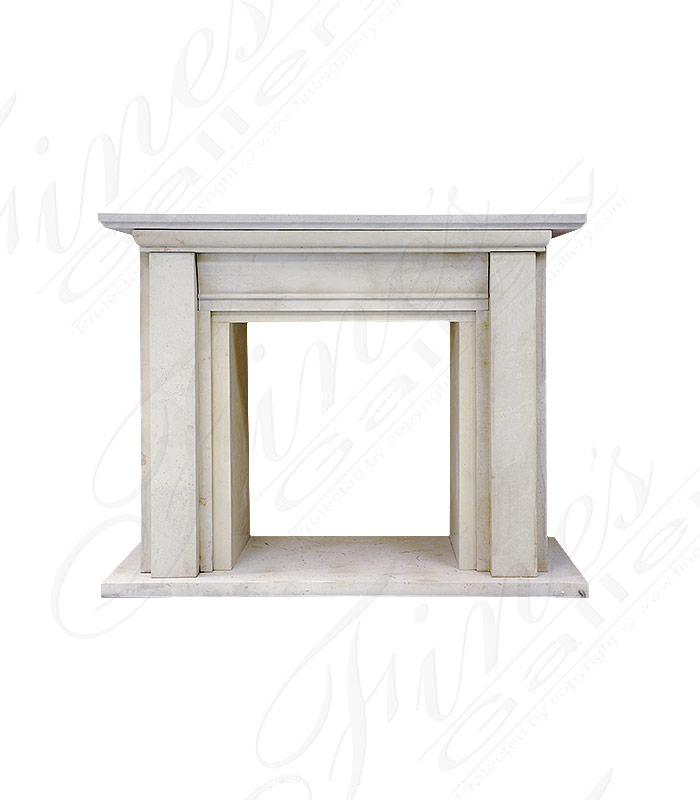 Classic Contemporary Limestone Mantel