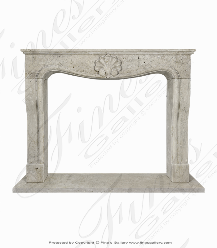 Rustic French Travertine Mantel