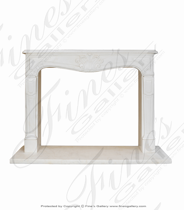 Elegant French Statuary Marble Mantel