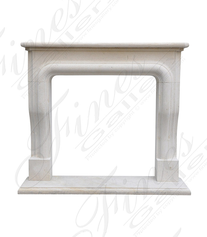 French Limestone Fireplace Mantel