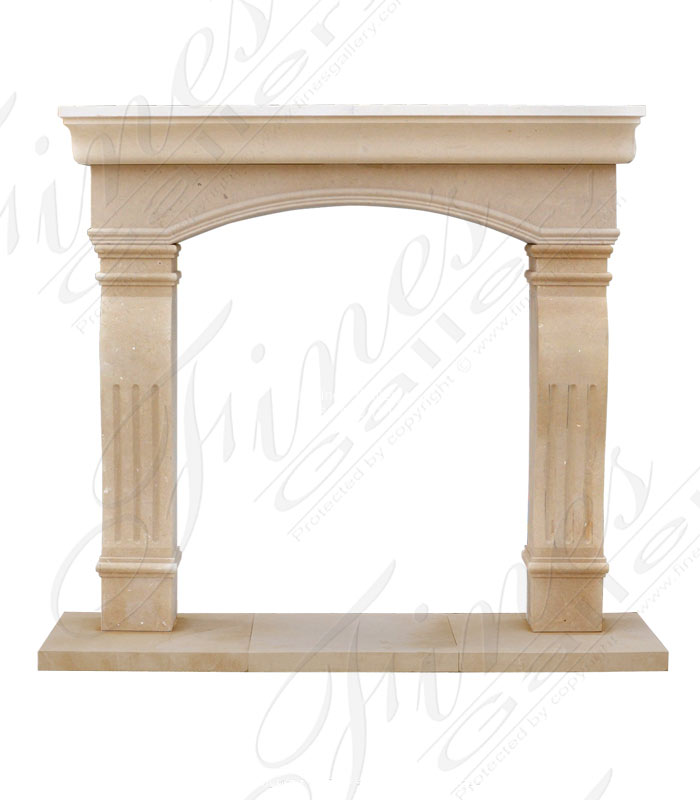 A very fine Italian Limestone Fireplace Mantel