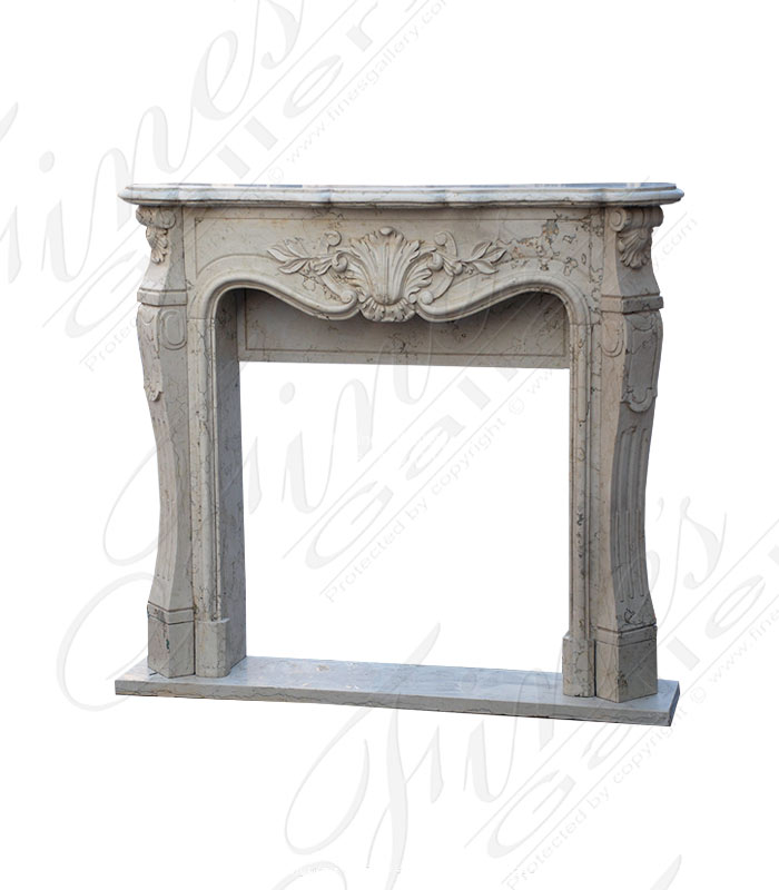 Old World Perlino Marble Fireplace