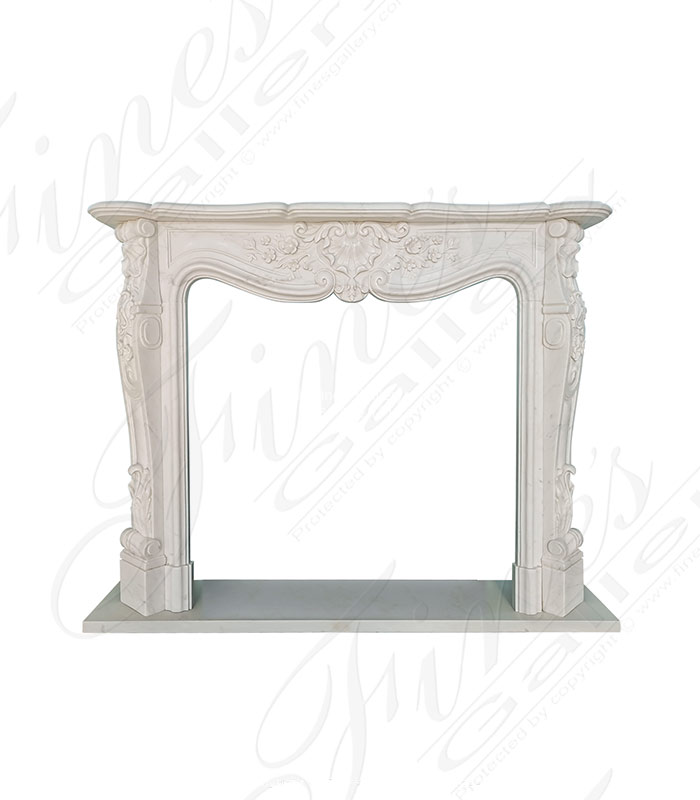 59 Inch Wide French Style Statuary Mantel