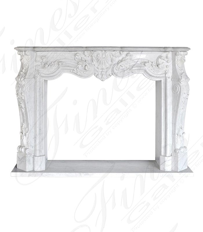 Rococo Carrara French Mantelpiece