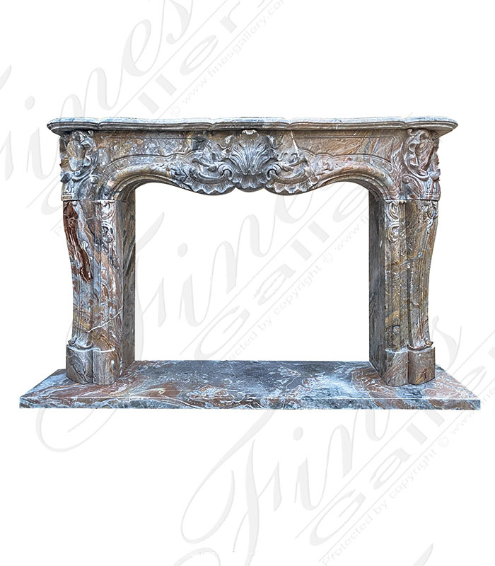 Exotic Arabascato Orobico Italian Marble Louis XIV Mantel