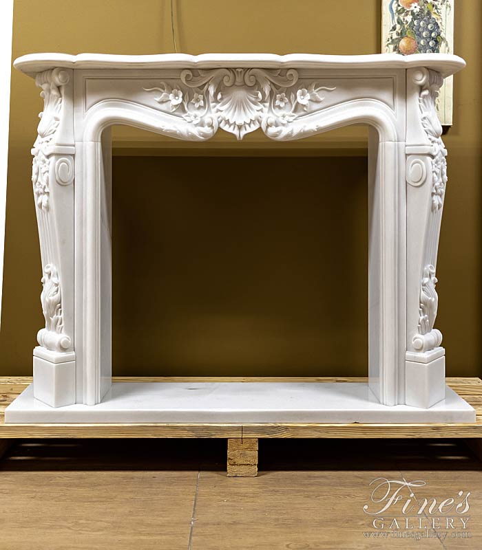 55 Inch French Marble Fireplace Mantel