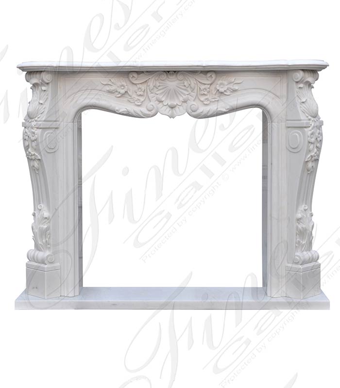 55 Inch French Marble Fireplace Mantel