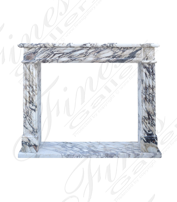 Breche Violette Louis XV Marble Fireplace