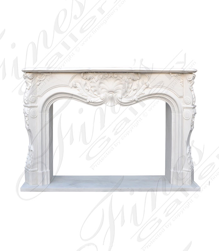 Unusual and Stunning French Style Marble Fireplace