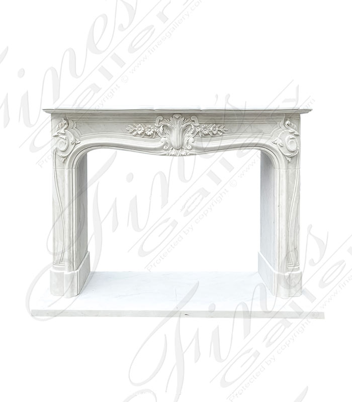 Louis XV French Mantel in Statuary White
