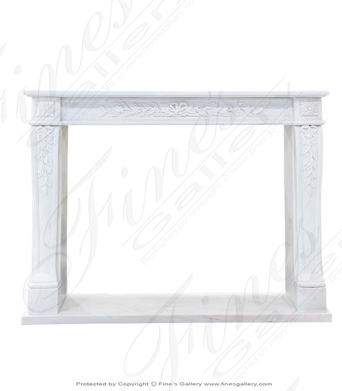 Stylish Regency Mantel in Statuary White Marble