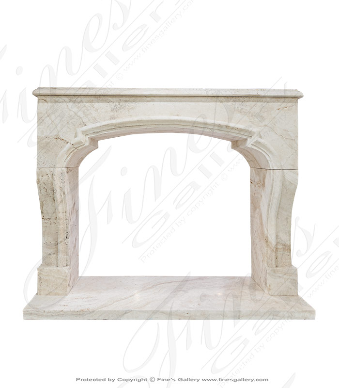 Roman Ivory Travertine Fireplace Mantel