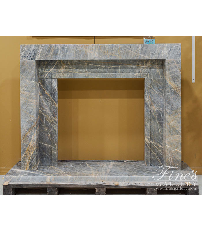 Contemporary Surround in Breccia Antique Marble. 