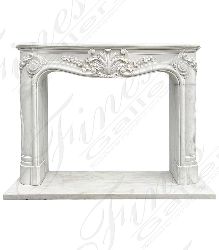 Elegant Statuary White Louis XV Surround