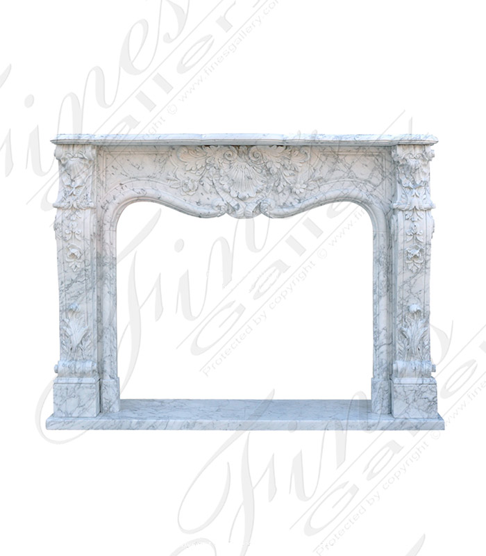 French Style Mantel in Carrara Marble