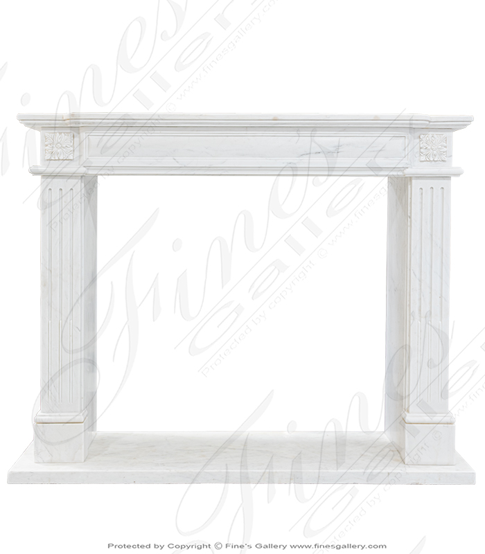 Period Regency Statuary White Marble Fireplace