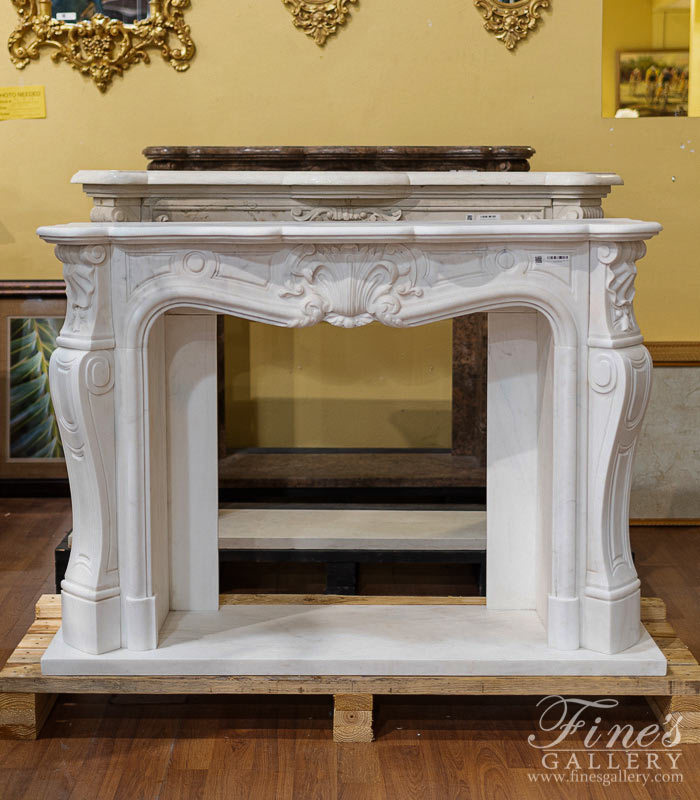 Louis XIV Style Statuary Marble Fireplace Mantel