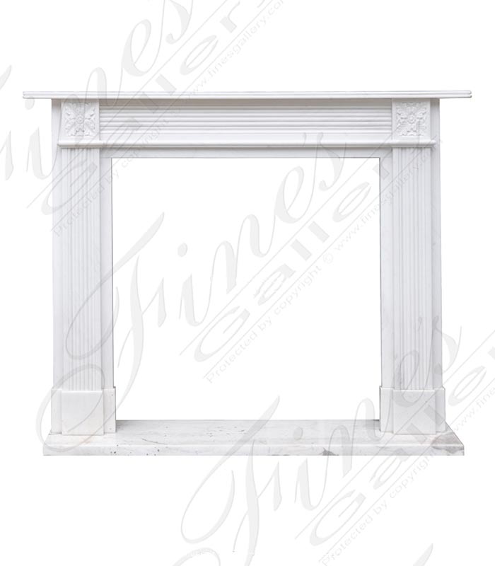 Fluted Regency Mantel with Rosette Cornerposts