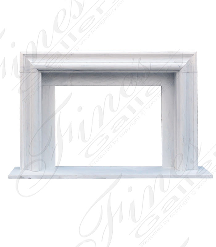 Oversized Bolection Mantelpiece in Statuary White Marble