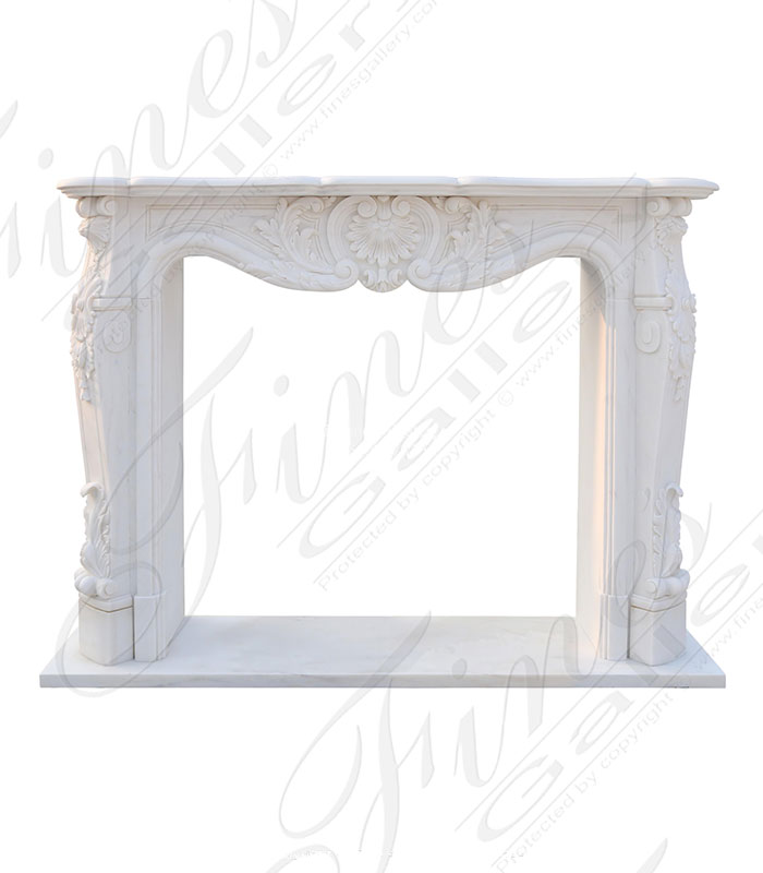 Traditional Louis XIV French Marble Fireplace Mantel