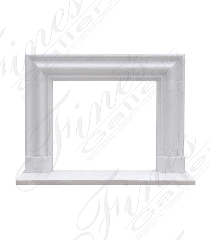 Superior Statuary White Bolection Style Marble Mantel