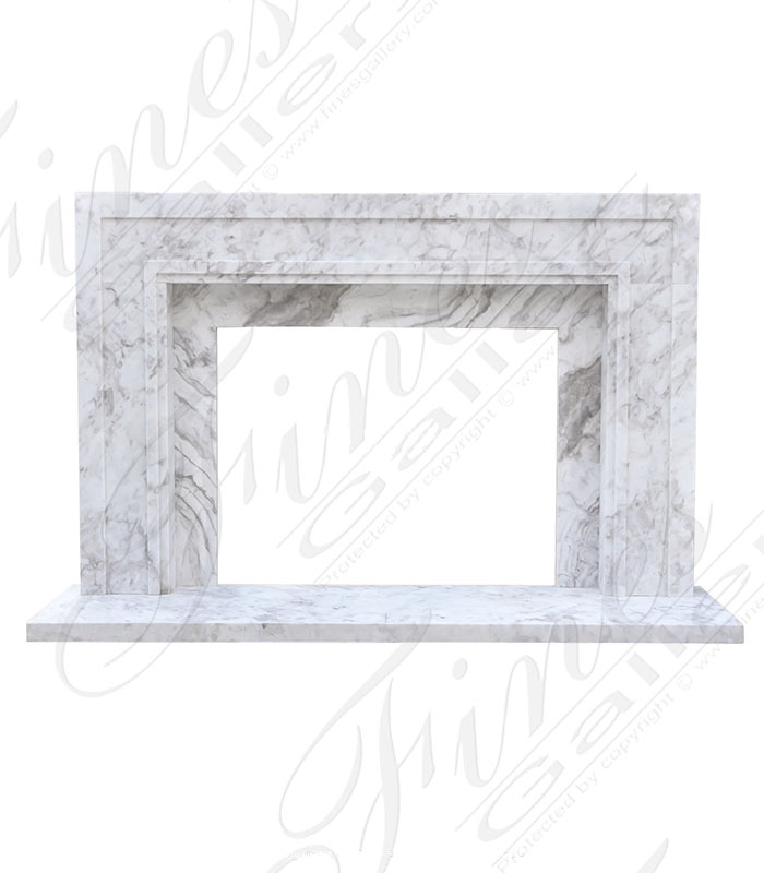 Contemporary Grecian Volokas Marble Fireplace Mantel
