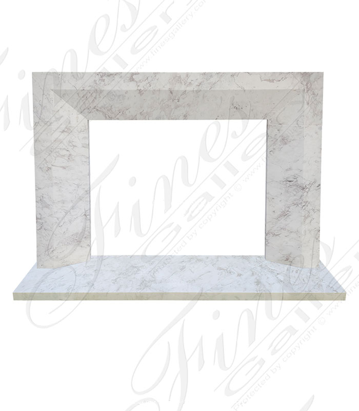 Contemporary Marble Mantel in Grecian Volokas Marble