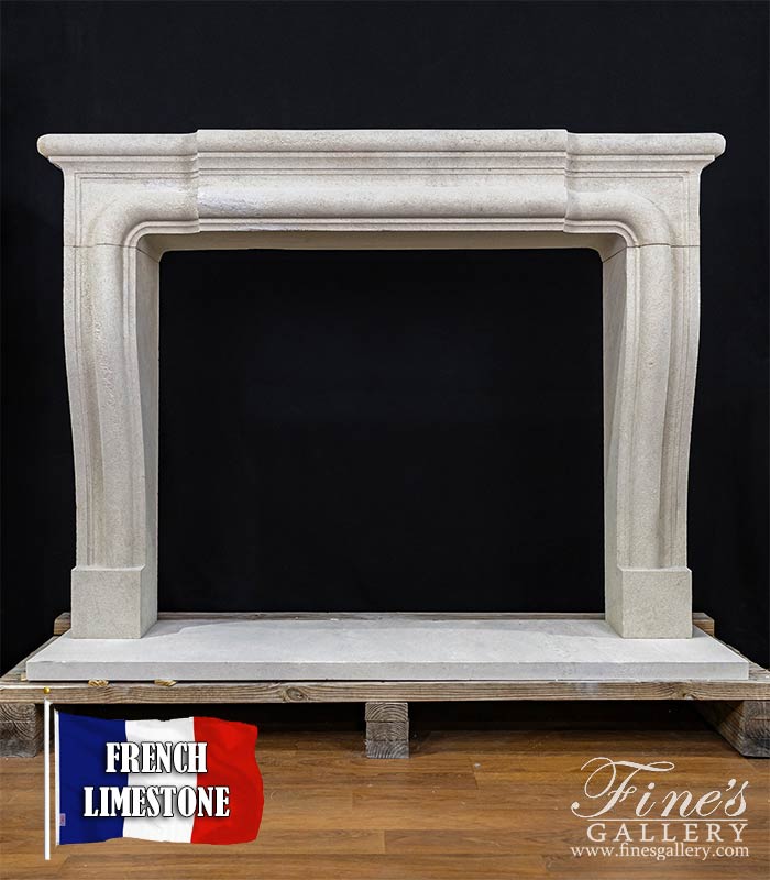 Old World Mantel in French Limestone 